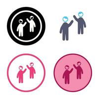 Waing to people Vector Icon