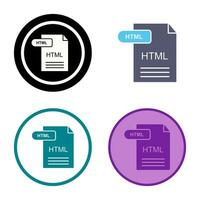 icono de vector html