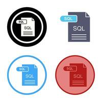 icono de vector de sql