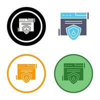 icono de vector de seguridad web