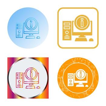 icono de vector de computadora