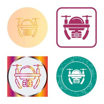 icono de vector de dron de cámara