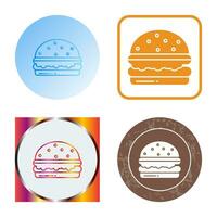 icono de vector de hamburguesa