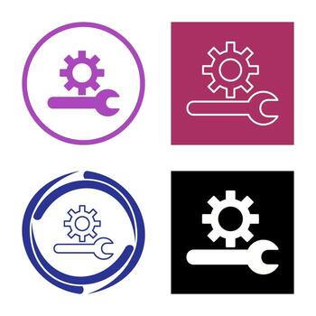 icono de vector de soporte técnico único