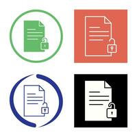 Unlock Documents Vector Icon