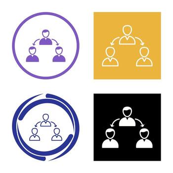 Unique Connected Users Vector Icon