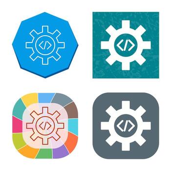 Unique Code Optimization Vector Icon