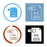 icono de vector de sql