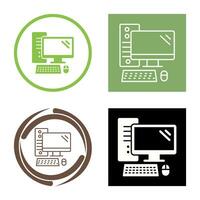 icono de vector de computadora