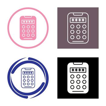 icono de vector de código pin
