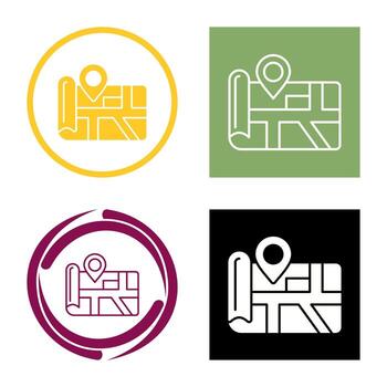 icono de vector de mapa
