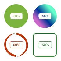 Unique Half Battery Vector Icon