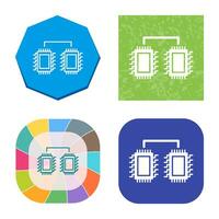 Processors Connected Vector Icon