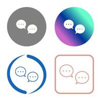 icono de vector de burbujas de conversación única