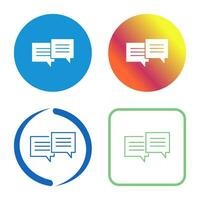 Unique Two Chat Bubbles Vector Icon