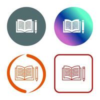 Unique Pencil and Book Vector Icon