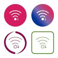 icono de vector de signo wifi único