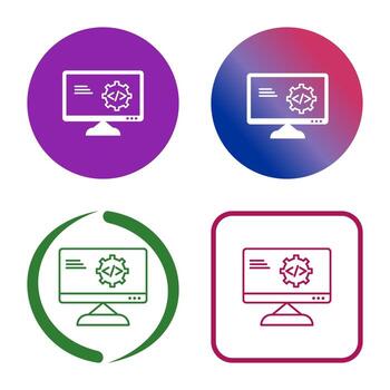 Unique Code Optimization Vector Icon