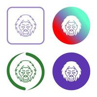 Orangutan Vector Icon