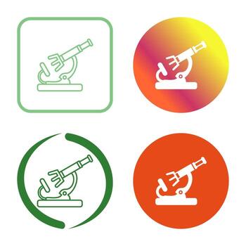 icono de vector de microscopio