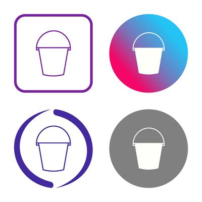 Water Bucket Vector Icon