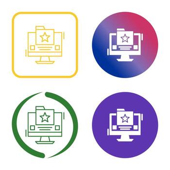 icono de vector de carpeta favorita