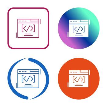 icono de vector de codificación web