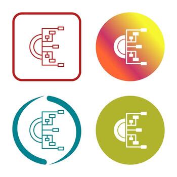 icono de vector de diagrama de flujo