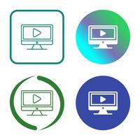 icono de vector de lección de video