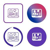 Online Job Interview Vector Icon