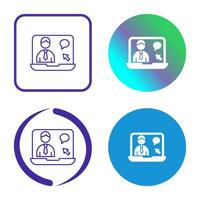 Online Interview Vector Icon