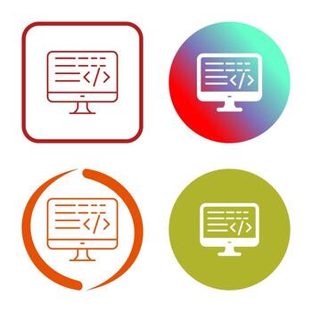 icono de vector de codificación