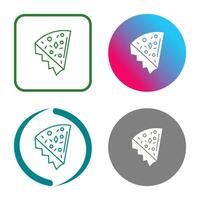 icono de vector de rebanada de pizza