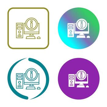 icono de vector de computadora