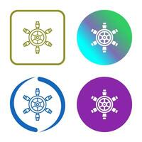 Ship Wheel Vector Icon