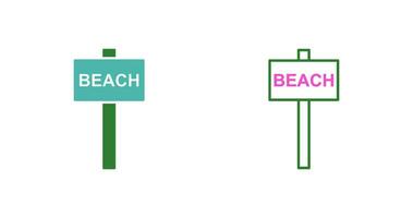 Beach Sign Vector Icon