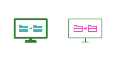 icono de vector de uso compartido de archivos único