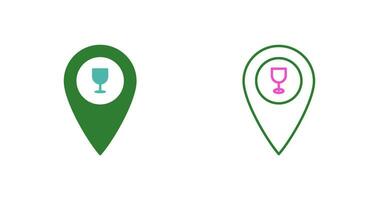 Unique Bar Location Vector Icon