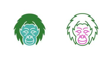 Orangutan Vector Icon