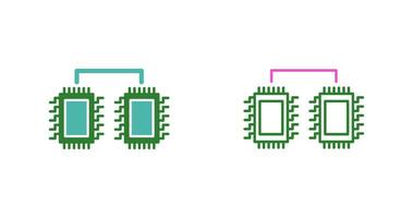 Processors Connected Vector Icon