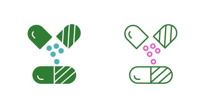 icono de vector de cápsula