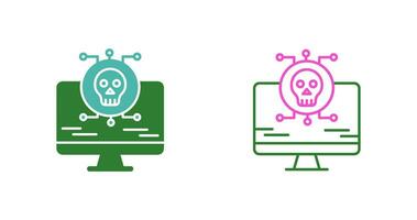 icono de vector de ataque de virus