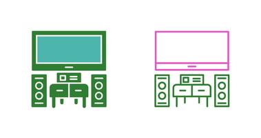 icono de vector de cine en casa