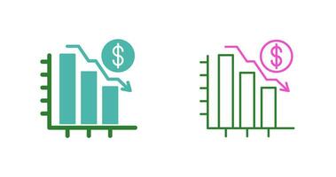 Chart Down Vector Icon