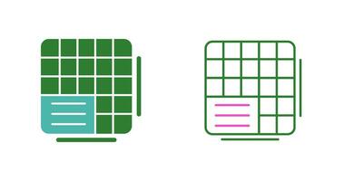 Table Data Vector Icon