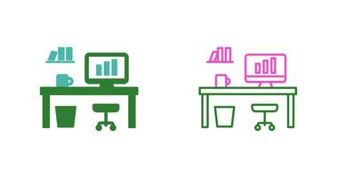 Office Desk Vector Icon