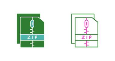 icono de vector de archivo zip