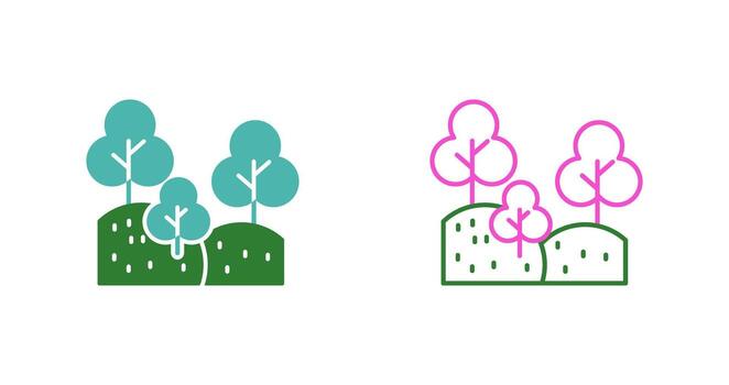 icono de vector de bosque