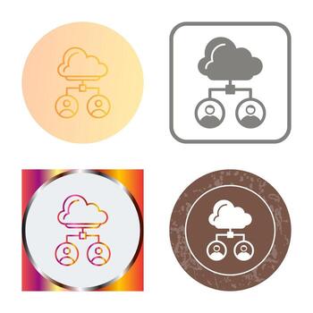 icono de vector de nube