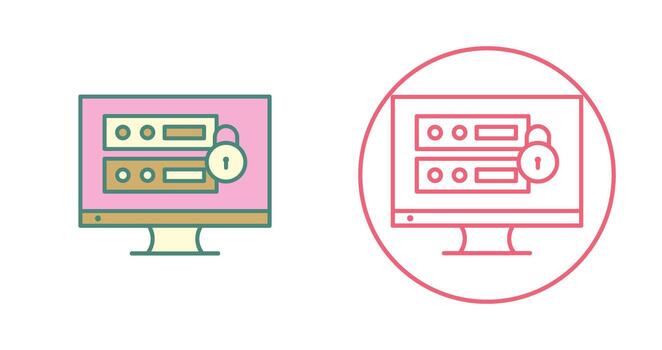 Unique Data Security Vector Icon